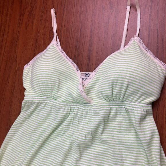 Victoria's Secret PINK Medium Babydoll Chemise Nightgown Cotton Lace Trim Lot 3 - Picture 7 of 11